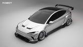 Tesla Model 3 Highland / Performance 2024-ON with Aftermarket Parts - Hacker Widebody Front Bumper & Lip Carbon Fiber / FRP from Robot Craftsman